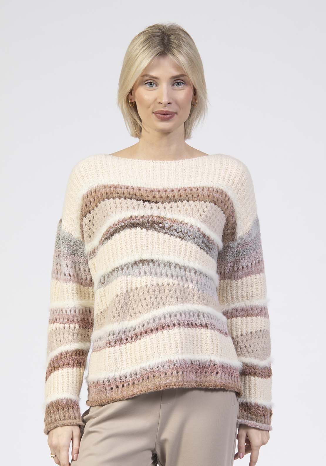 Tea Lane Space Dye Jumper - Pink 1 Shaws Department Stores