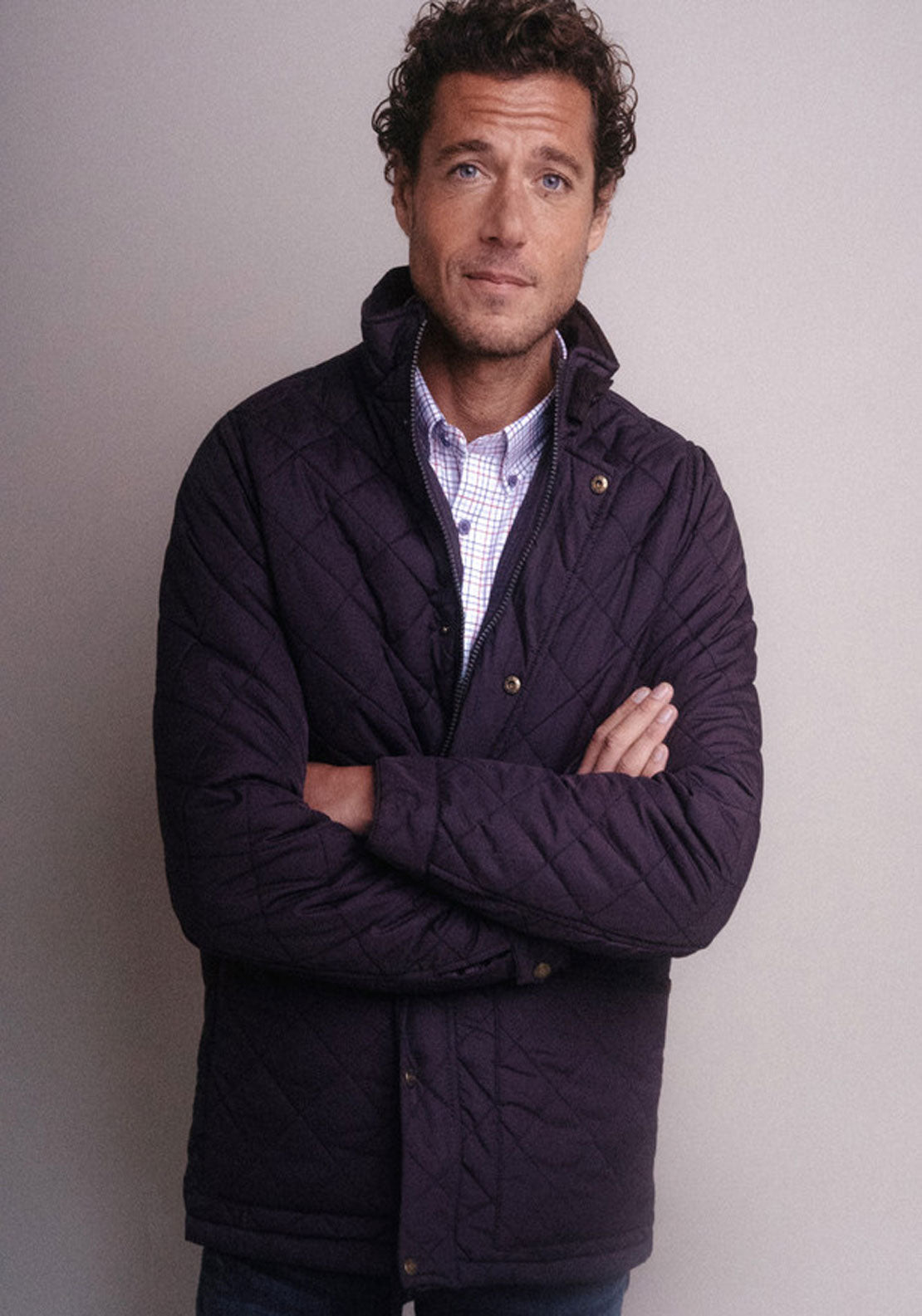 Vedoneire Quilted Jacket - Purple 1 Shaws Department Stores