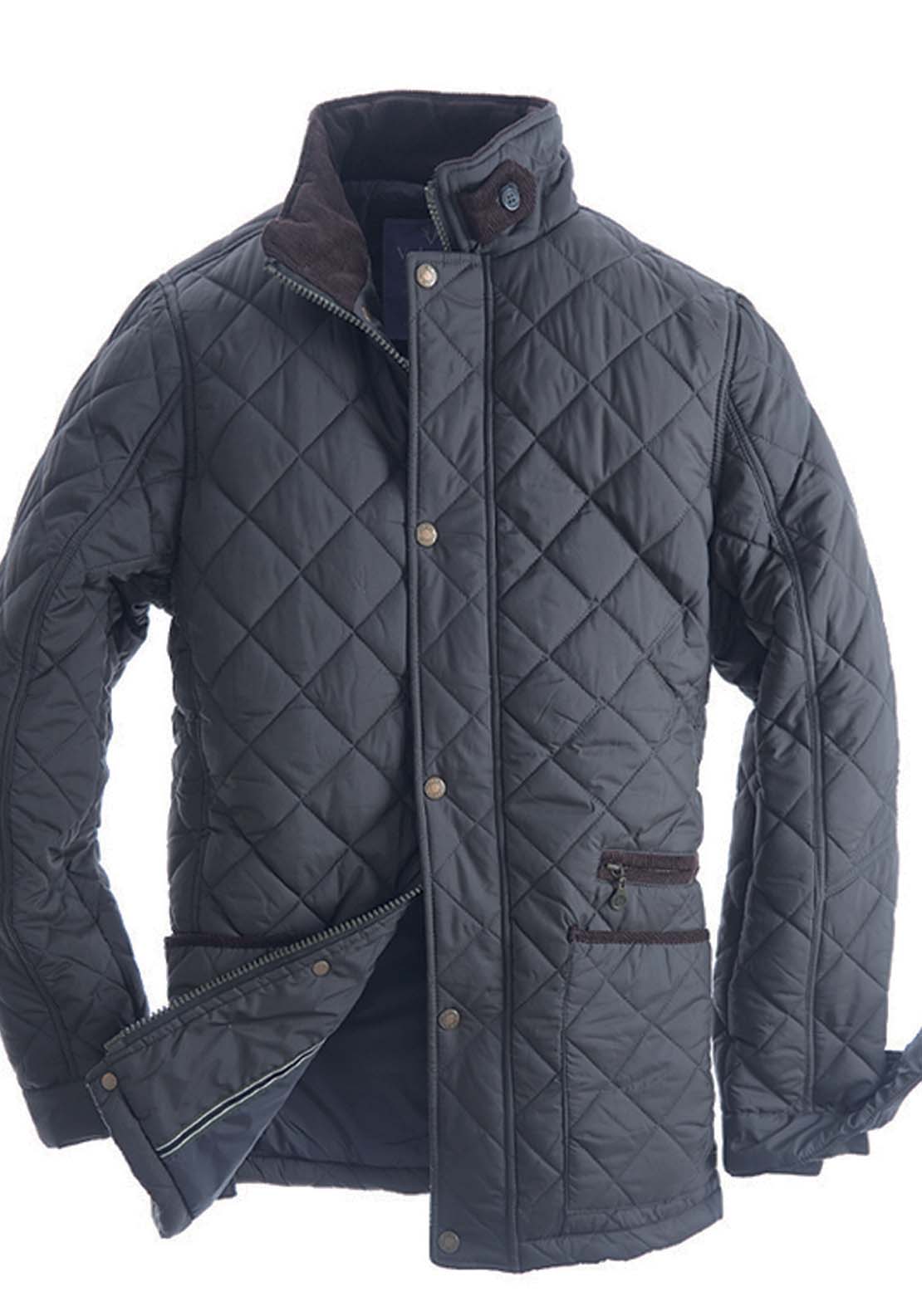 Vedoneire Quilted Jacket - Grey 1 Shaws Department Stores