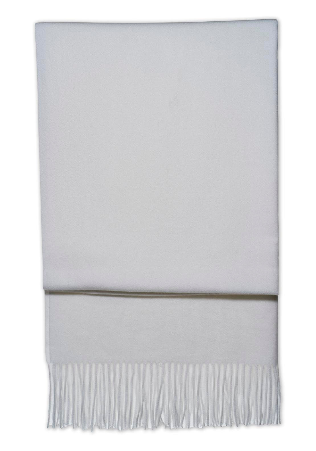 Brookway Cashmere Mix Pashmina - White 1 Shaws Department Stores