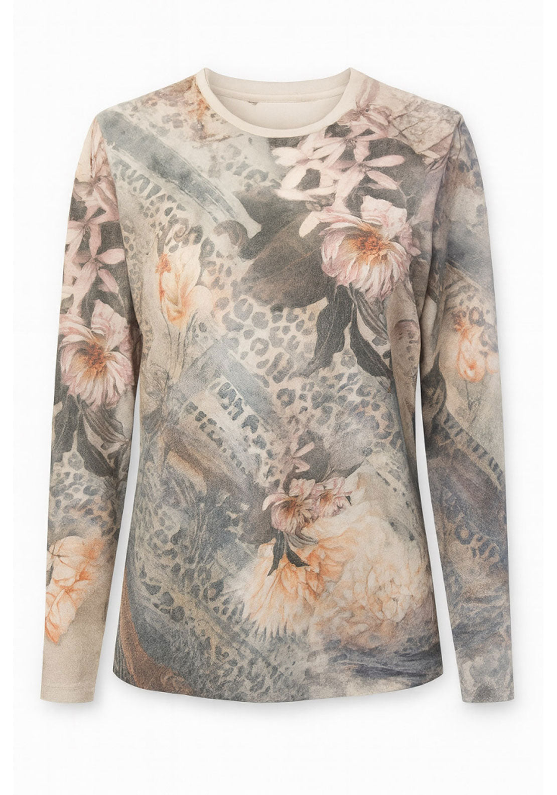 Tea Lane Soft Printed Floral Top - Purple 1 Shaws Department Stores