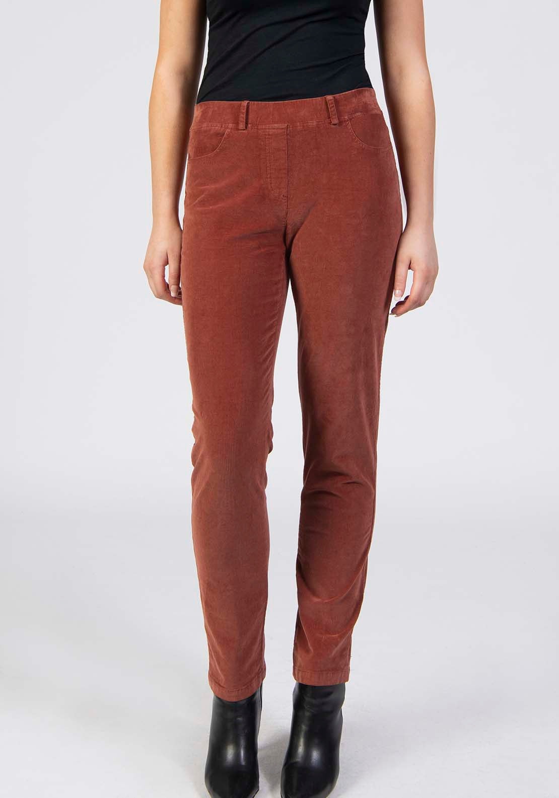 Tea Lane Corduroy Trousers - Orange 1 Shaws Department Stores