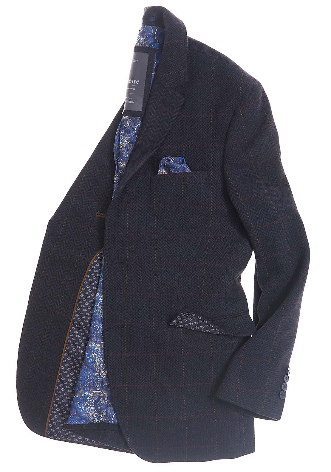 Vedoneire Mens Wool Mix Blazer - Navy 1 Shaws Department Stores