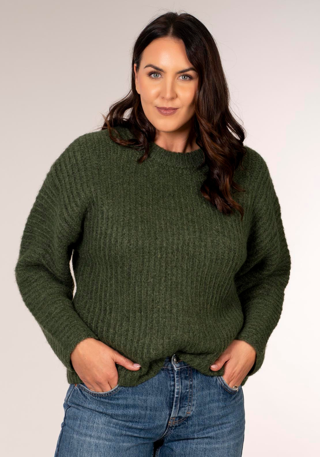 Topshop Kimmie Balloon Sleeve Pullover - Bright Green 1 Shaws Department Stores