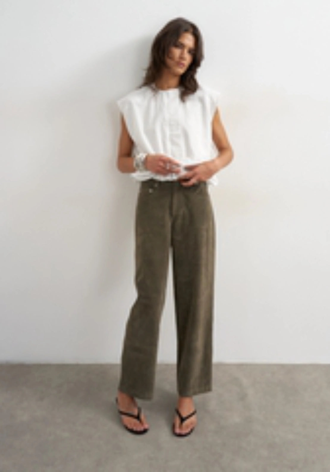 Syna Cinch Trousers - Green