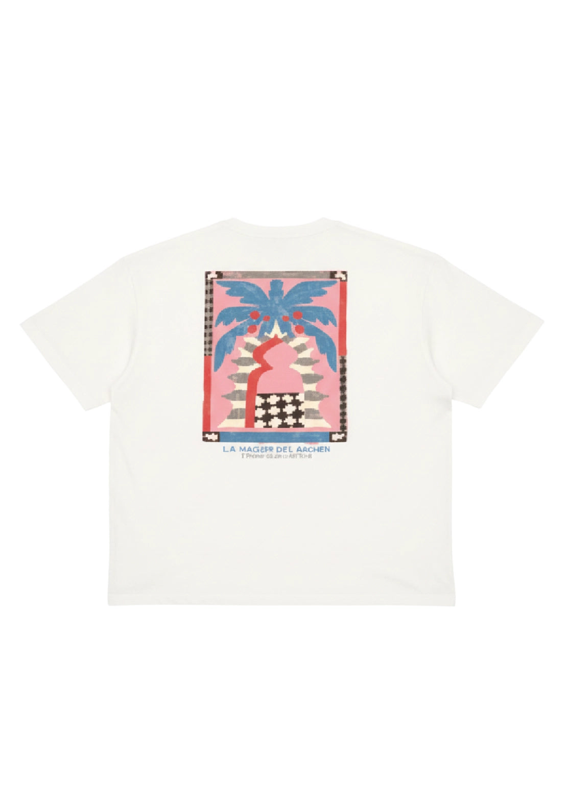 Premium Boxy Printed Short Sleeve Top - Bright White/maison Door