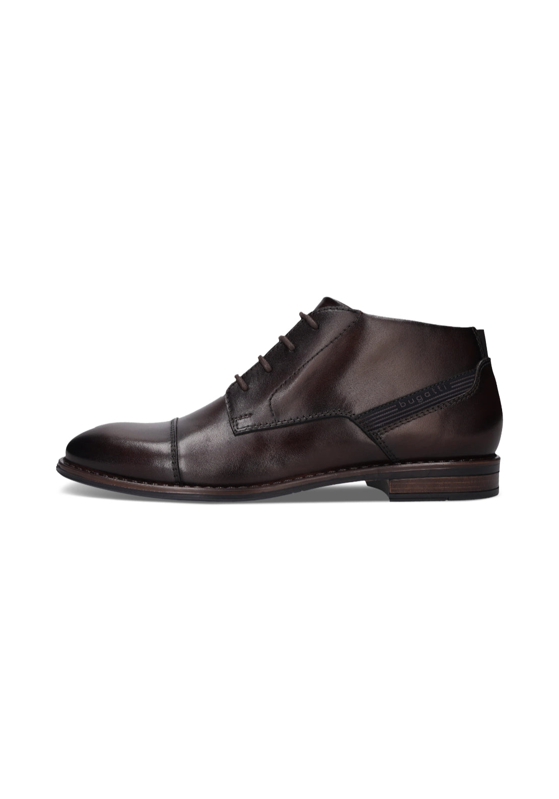 Bugatti High Lace Up Ankle Boots - Dark Brown 1 Shaws Department Stores