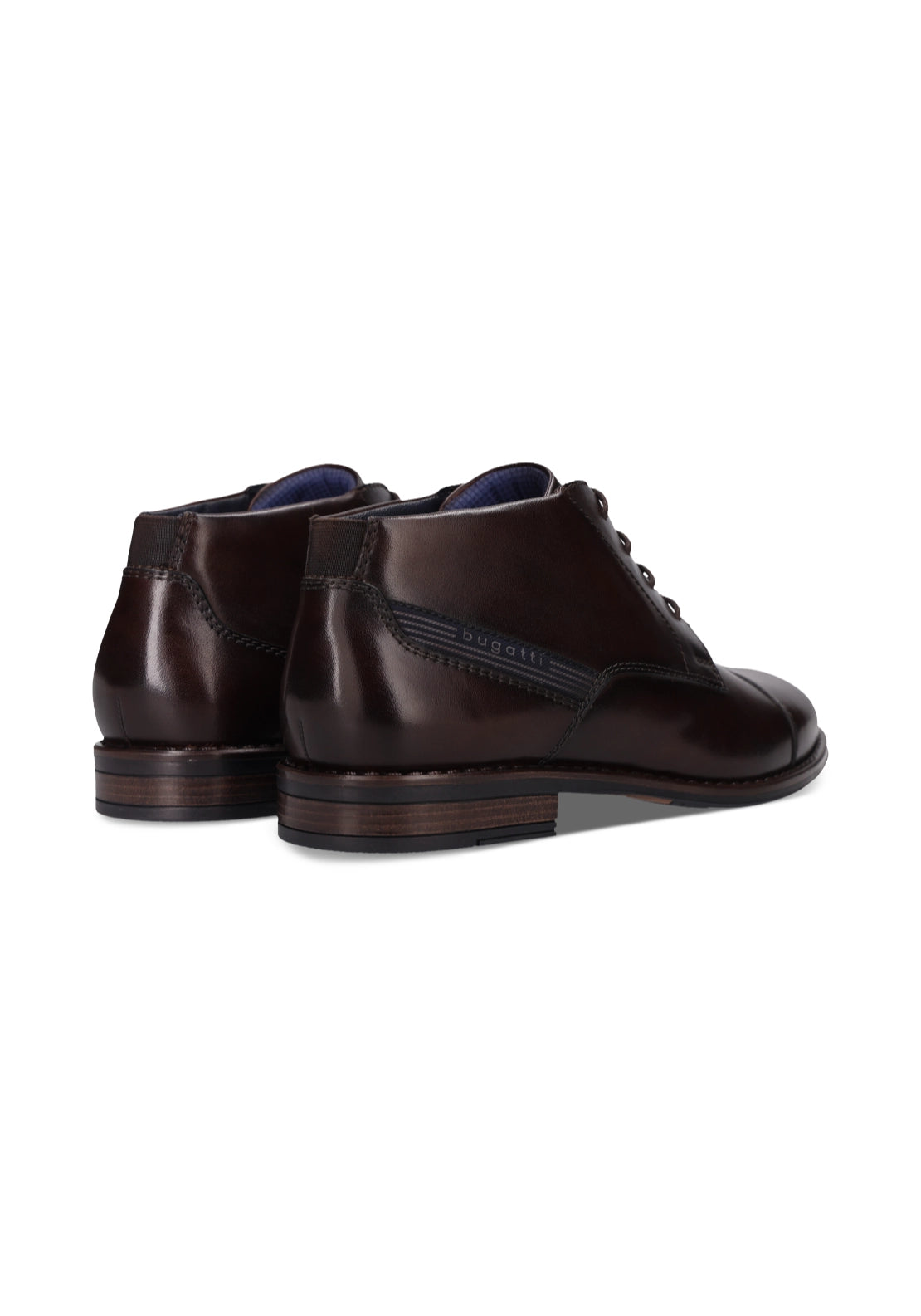 Bugatti High Lace Up Ankle Boots - Dark Brown 2 Shaws Department Stores