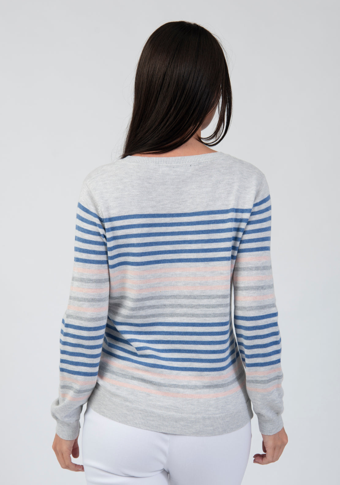 Tea Lane Stripe Knit Top - Blue 2 Shaws Department Stores