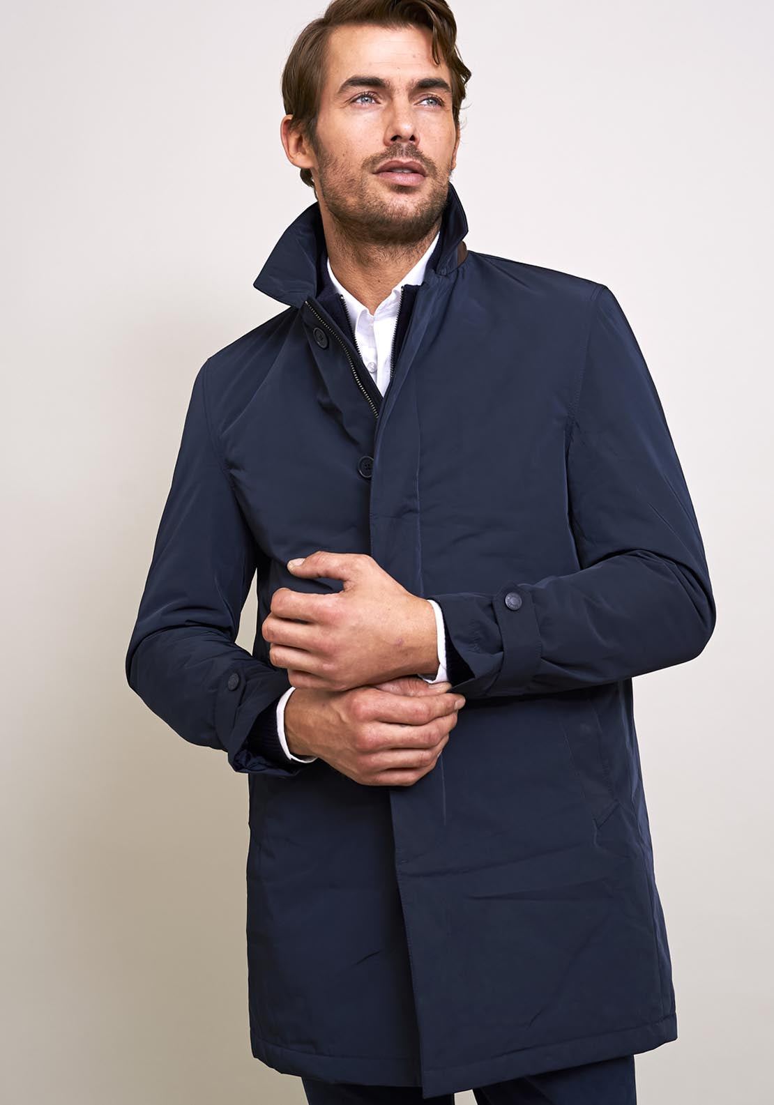 Vedoneire Padded Mac - Blue 5 Shaws Department Stores