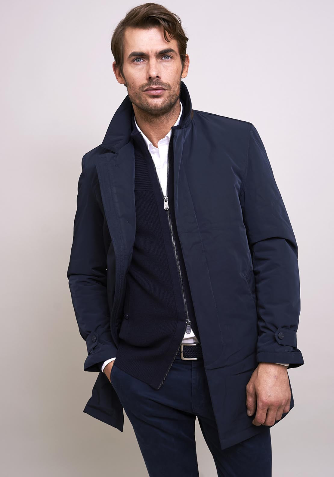 Vedoneire Padded Mac - Blue 1 Shaws Department Stores