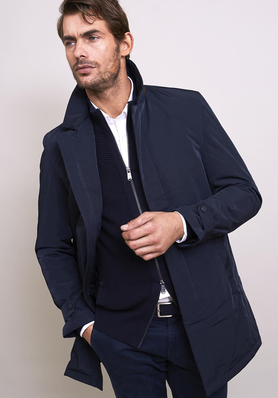 Vedoneire Padded Mac - Blue 3 Shaws Department Stores