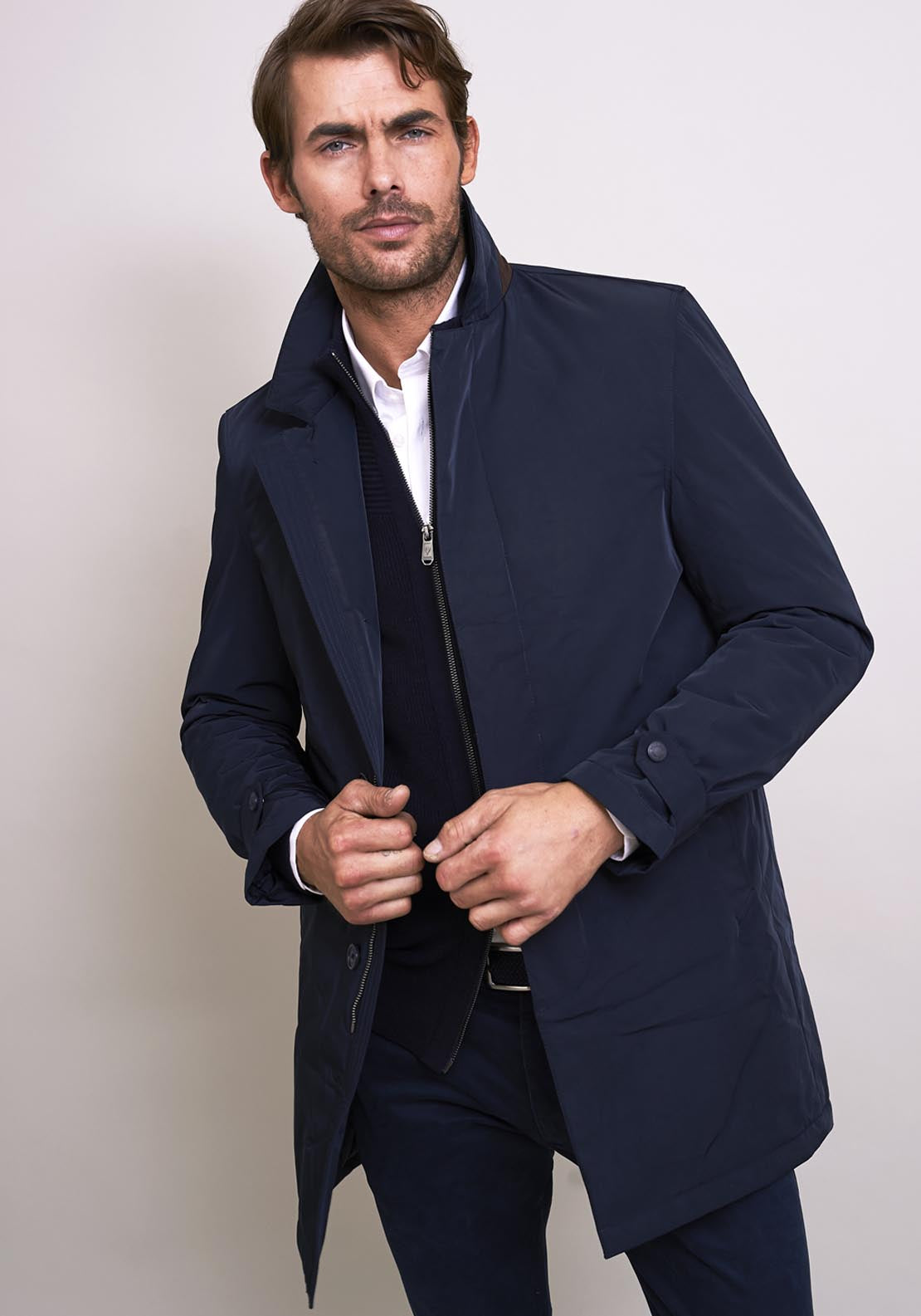 Vedoneire Padded Mac - Blue 4 Shaws Department Stores