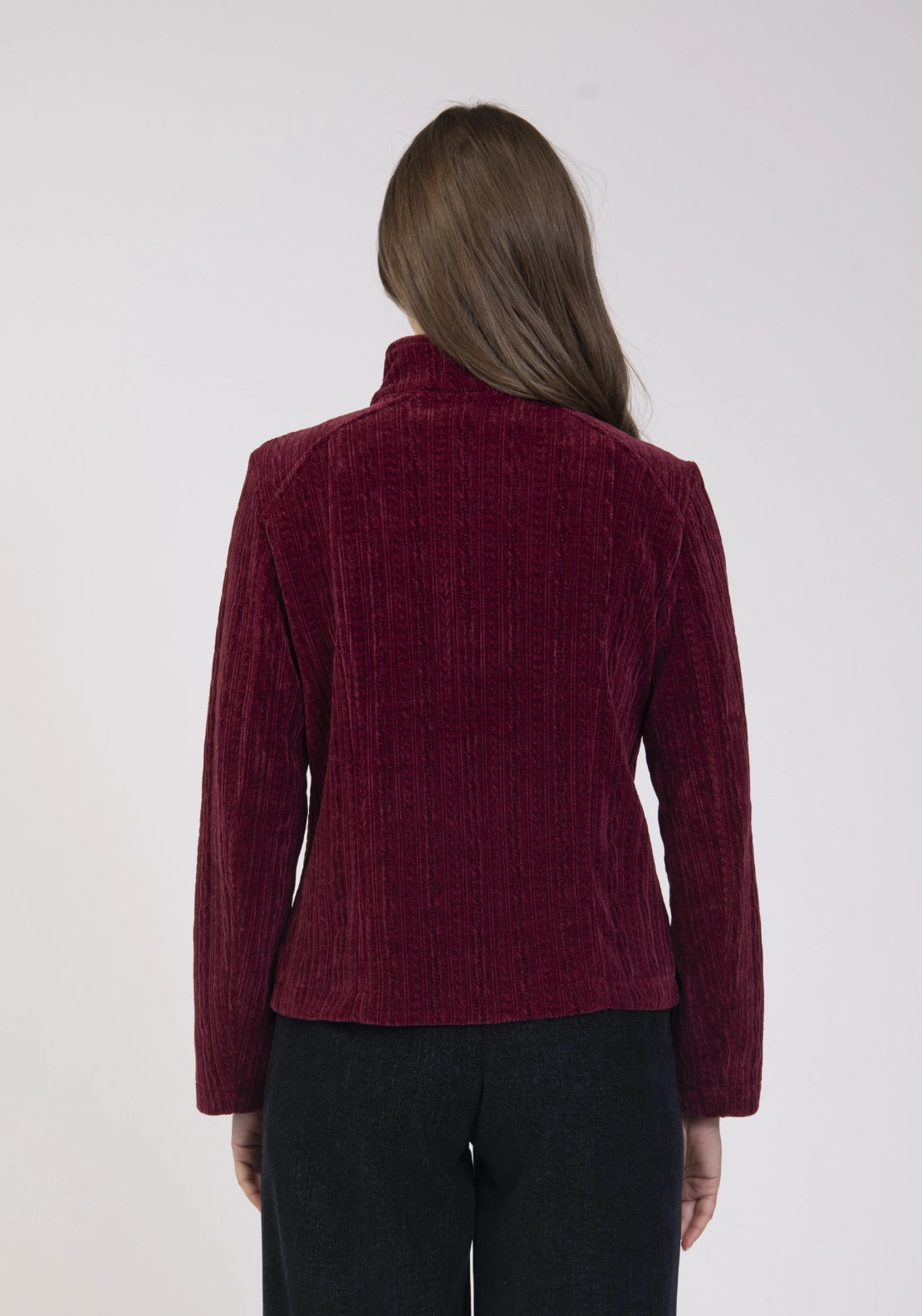 Jersey Jacket Plain - Raspberry