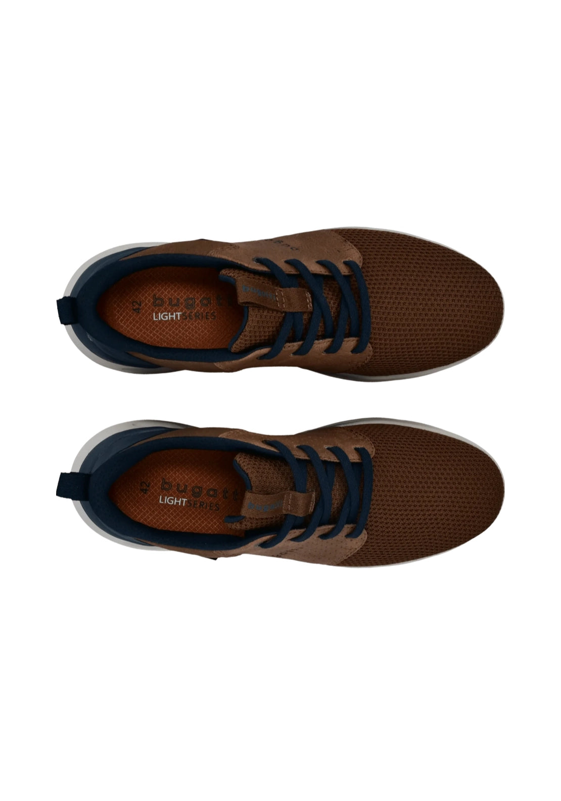 Bugatti Flexible Lace Up Sneaker - Cognac 5 Shaws Department Stores