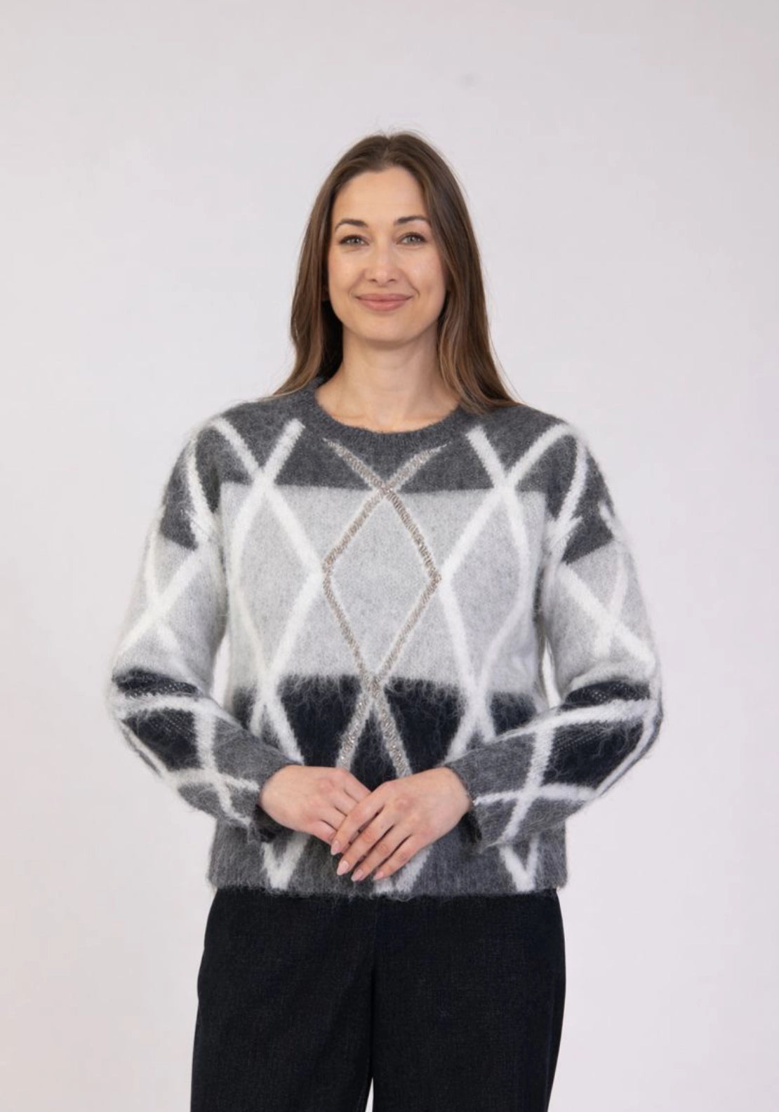 Tonal Sparkle Sweater - Grey