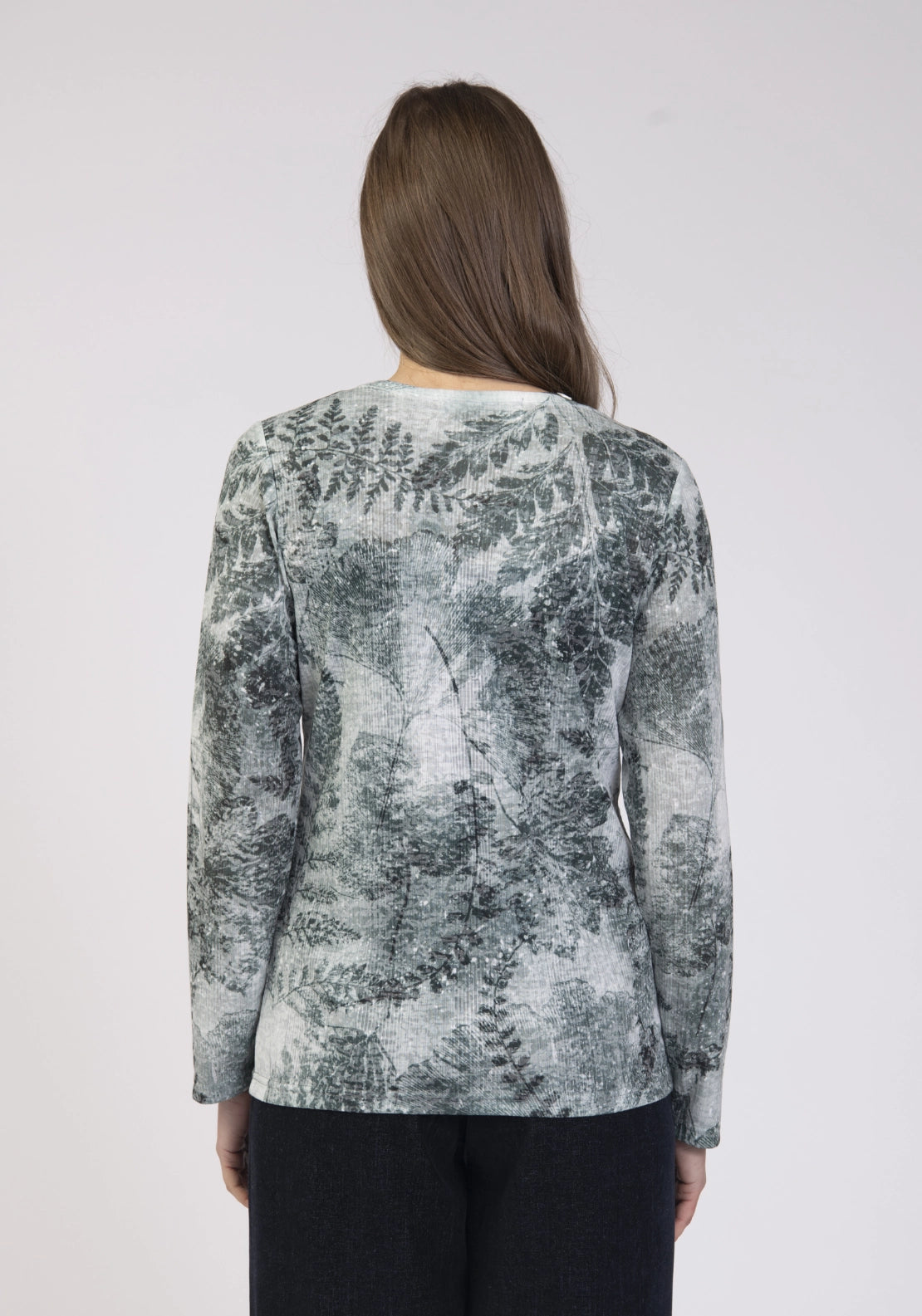 Printed Slub Top - Green