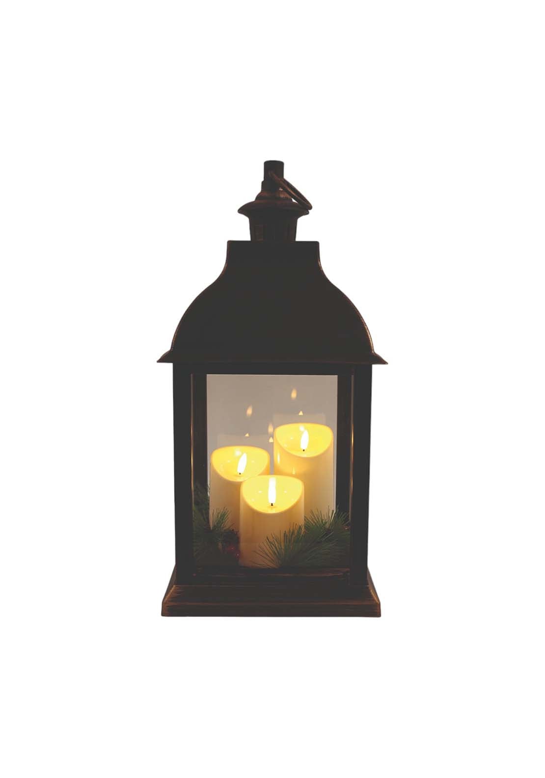 The Home Christmas LED Lantern Copper 1 Shaws Department Stores