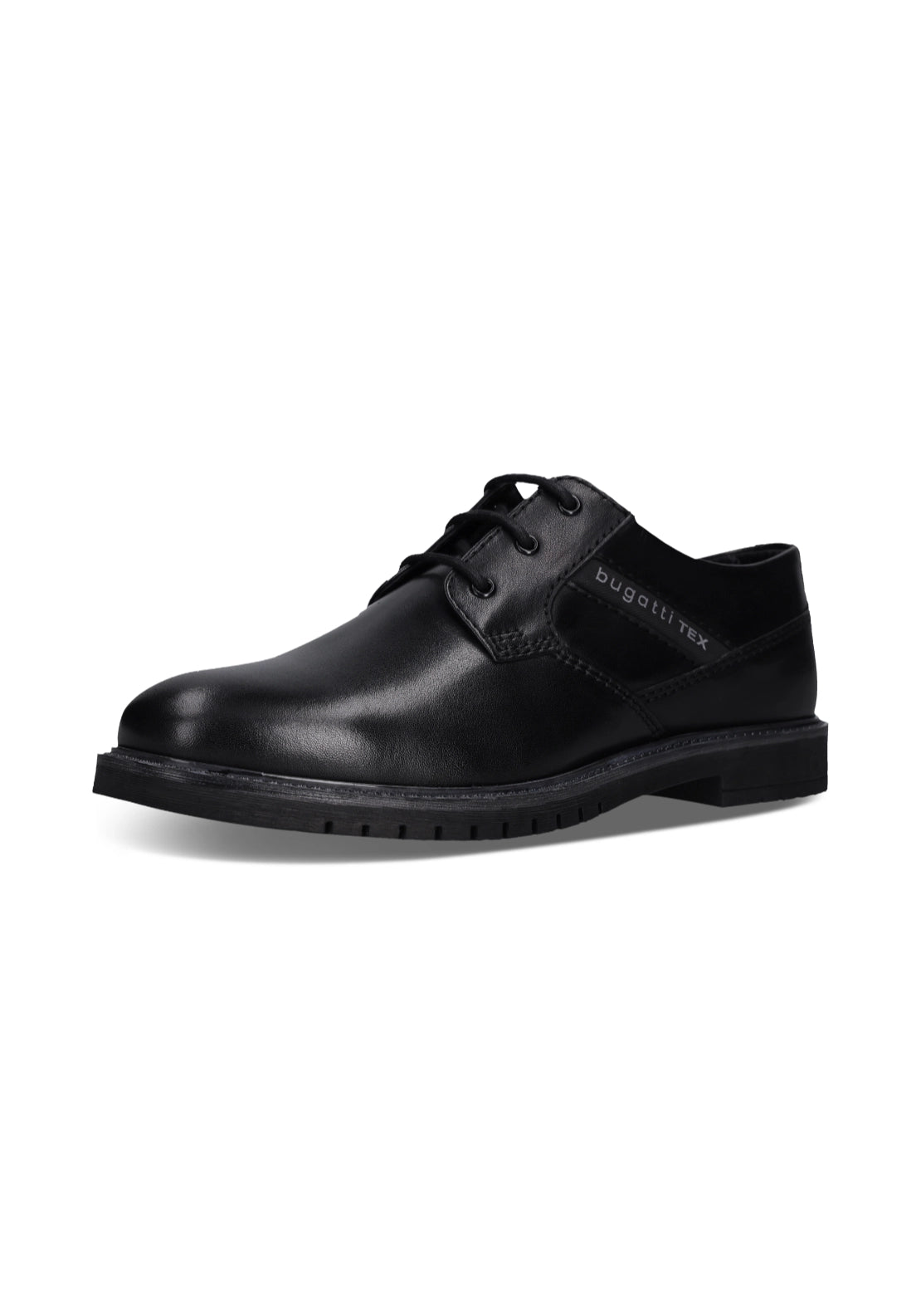 Caj Leather Lace Shoe - Black
