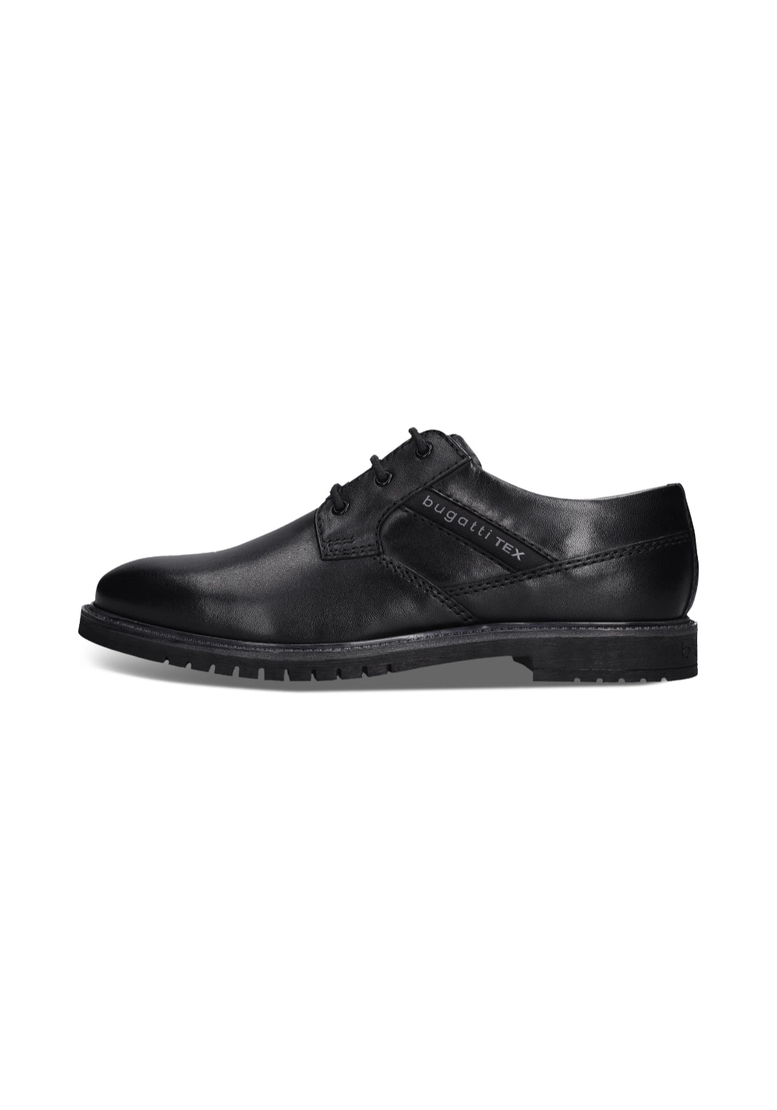 Caj Leather Lace Shoe - Black