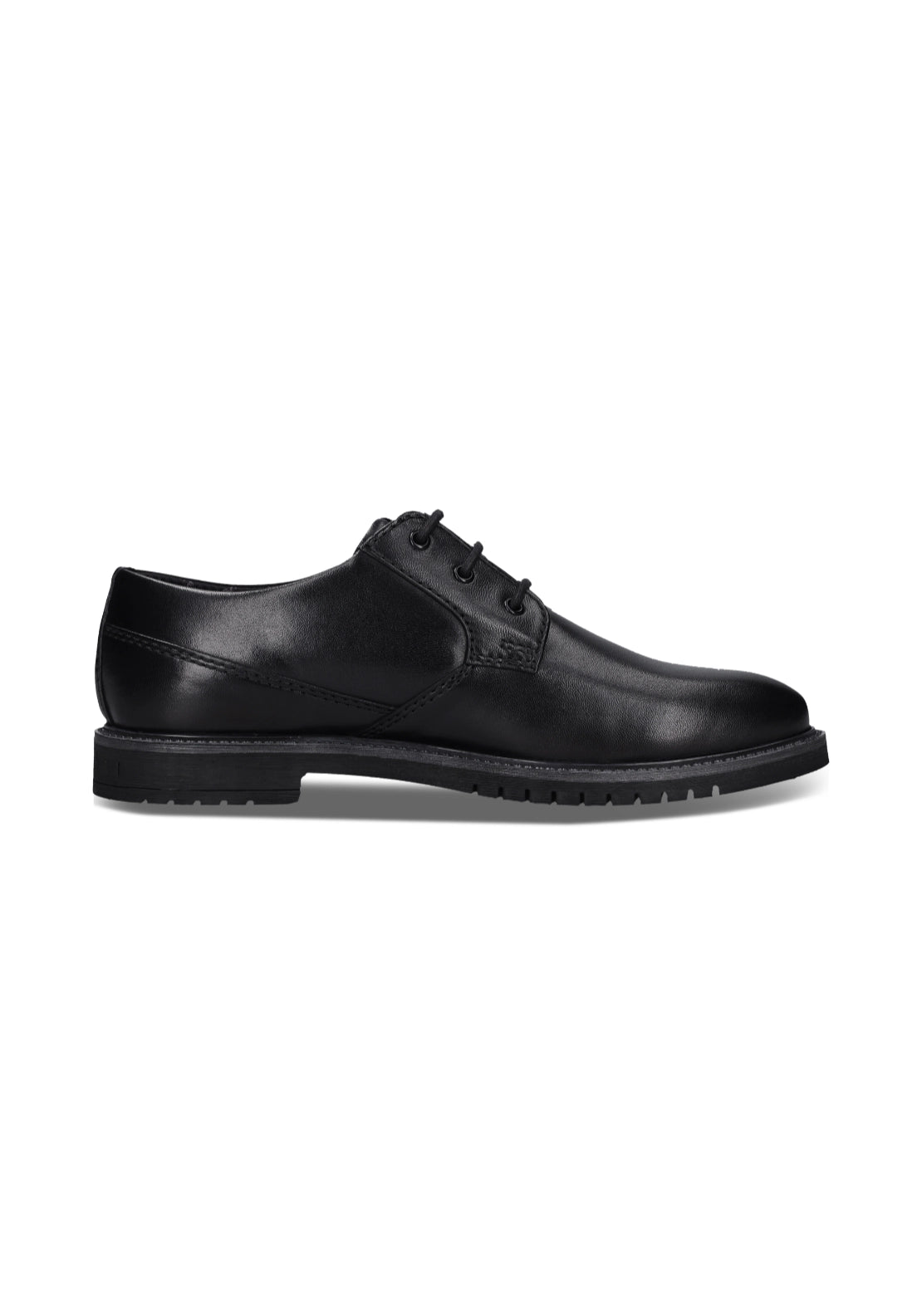 Caj Leather Lace Shoe - Black