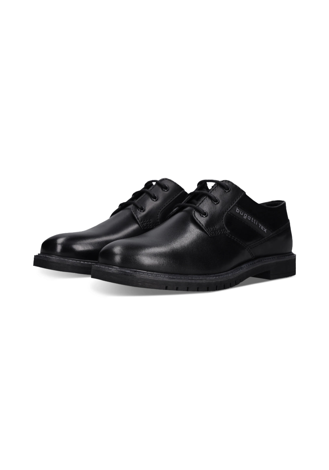 Caj Leather Lace Shoe - Black