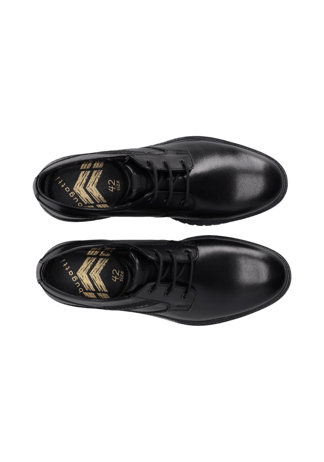 Caj Leather Lace Shoe - Black