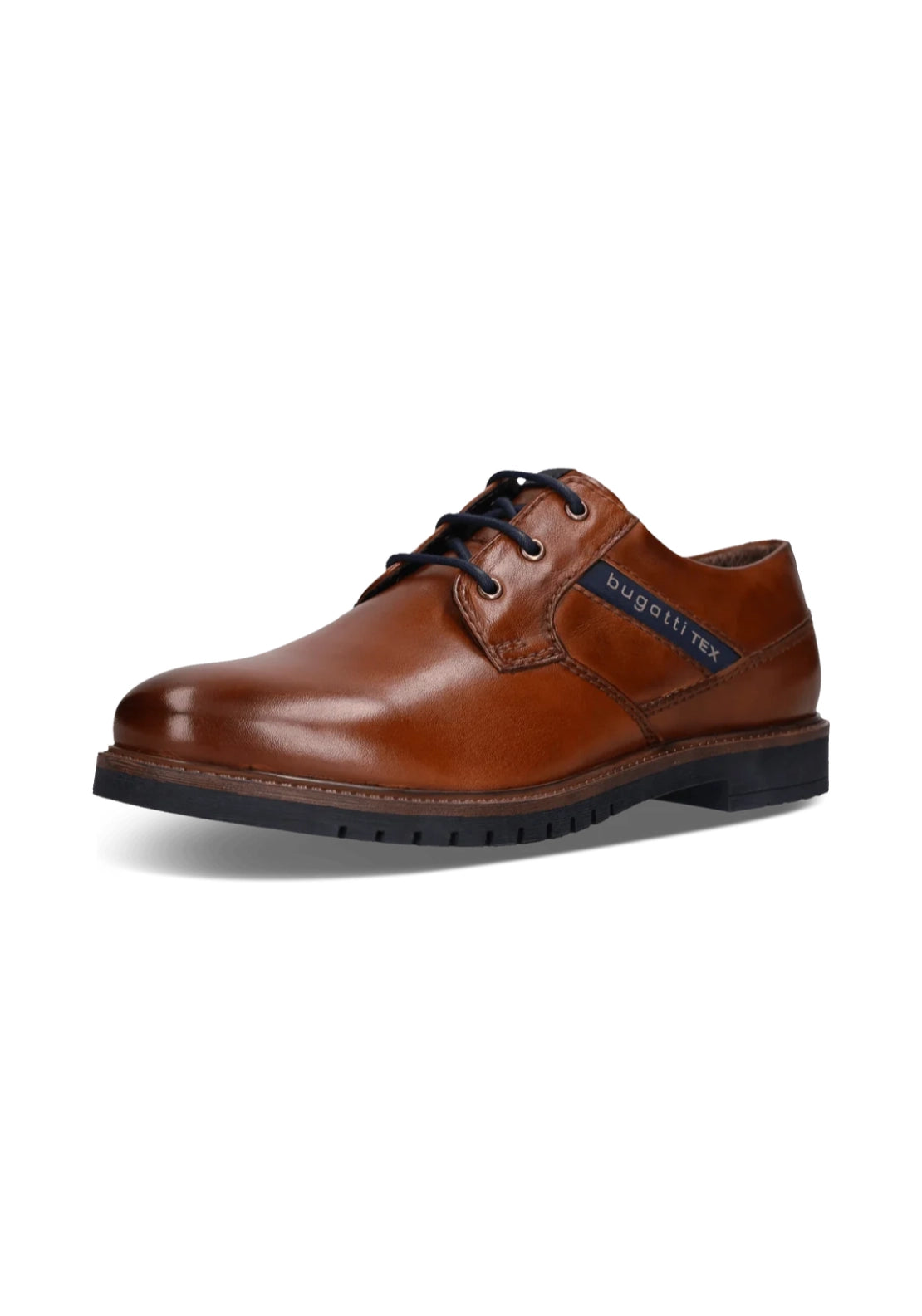 Caj Leather Lace Shoe - Cognac