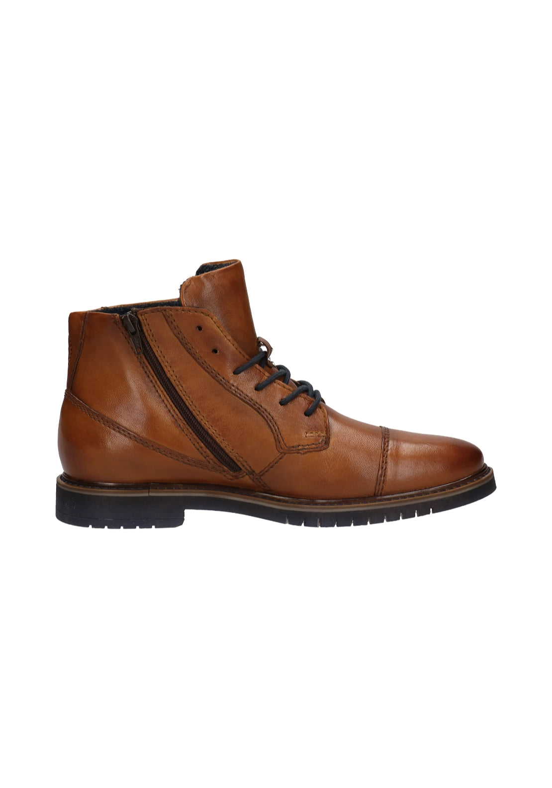 Caj Leather Lace Up Boots - Brown