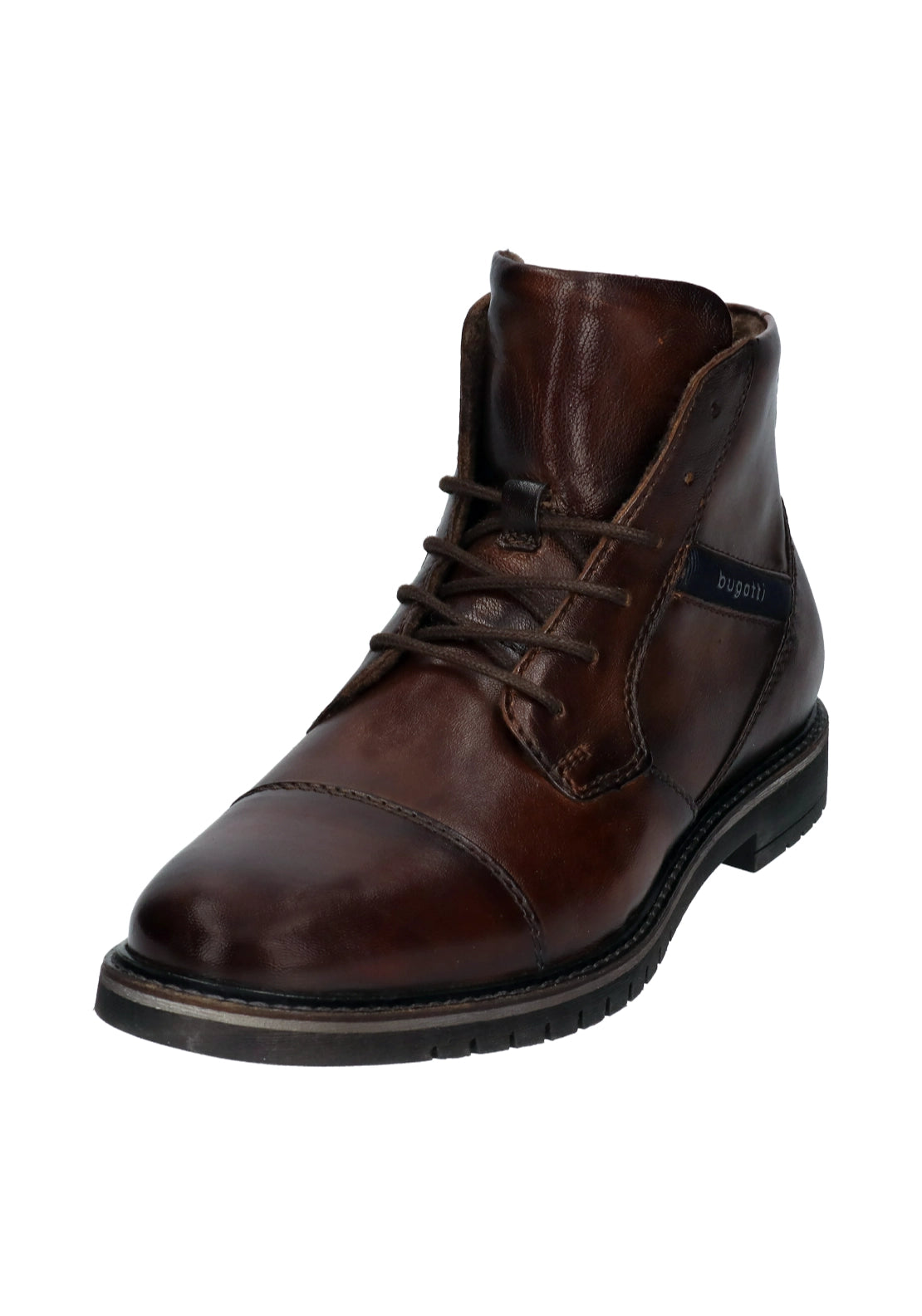 Caj Leather Lace Up Boots - Mid-brown