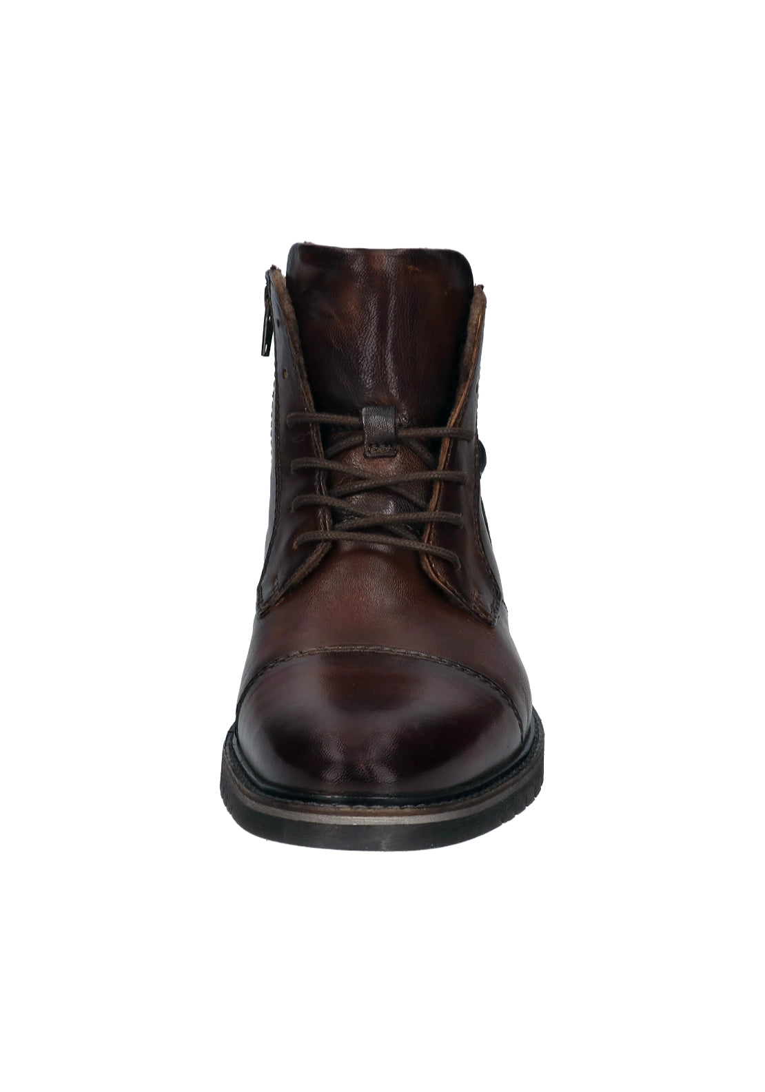 Caj Leather Lace Up Boots - Mid-brown