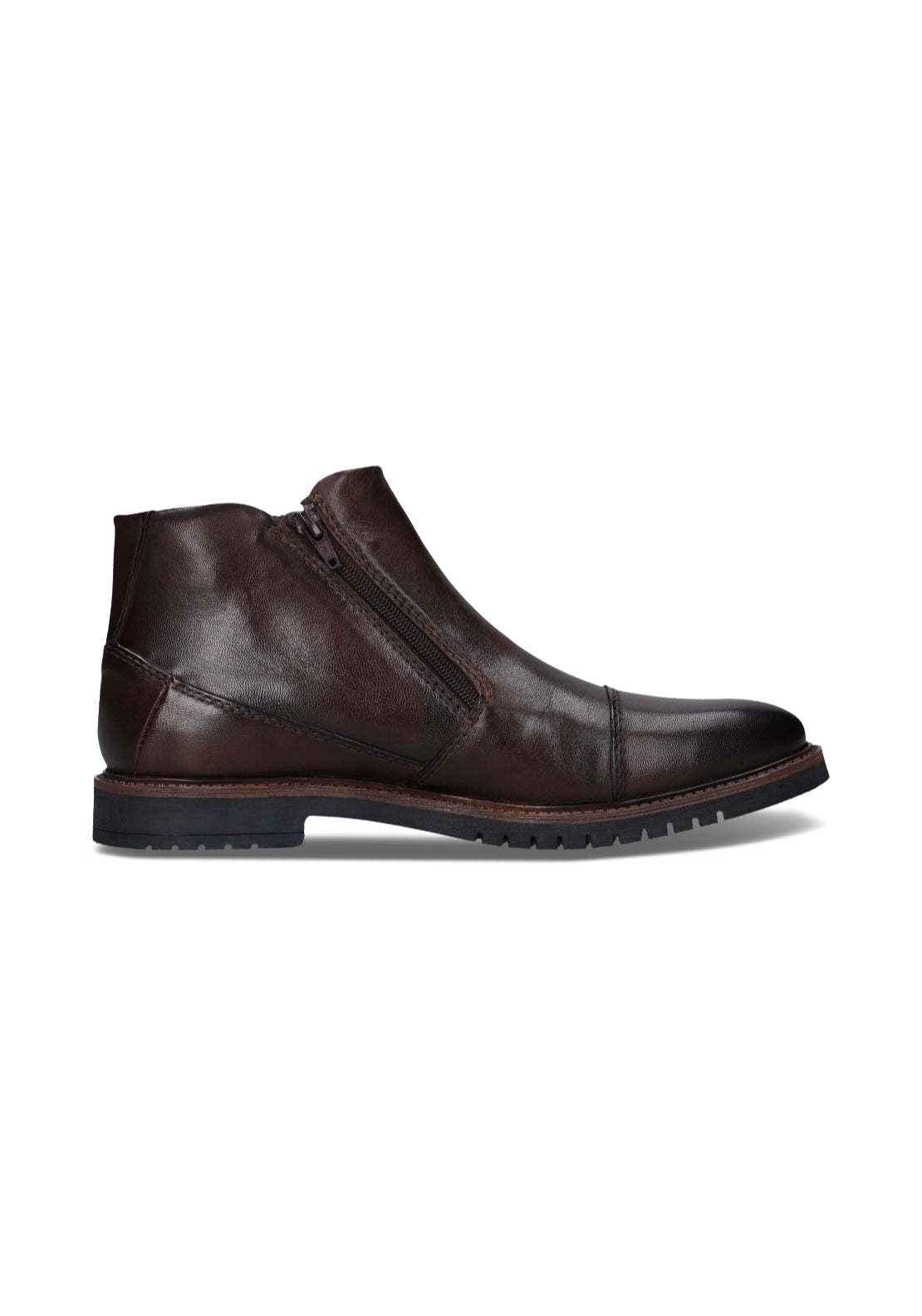 Caj Leather Boots - Dark Brown