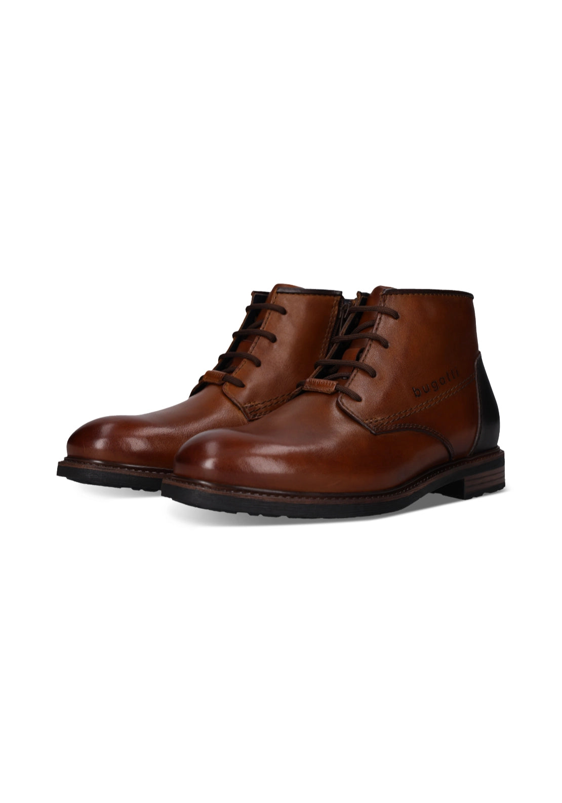Bugatti Lace Up Ankle Boots - Cognac 5 Shaws Department Stores
