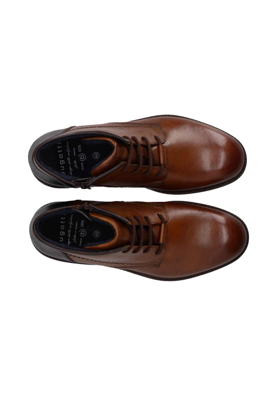 Bugatti Lace Up Ankle Boots - Cognac 4 Shaws Department Stores