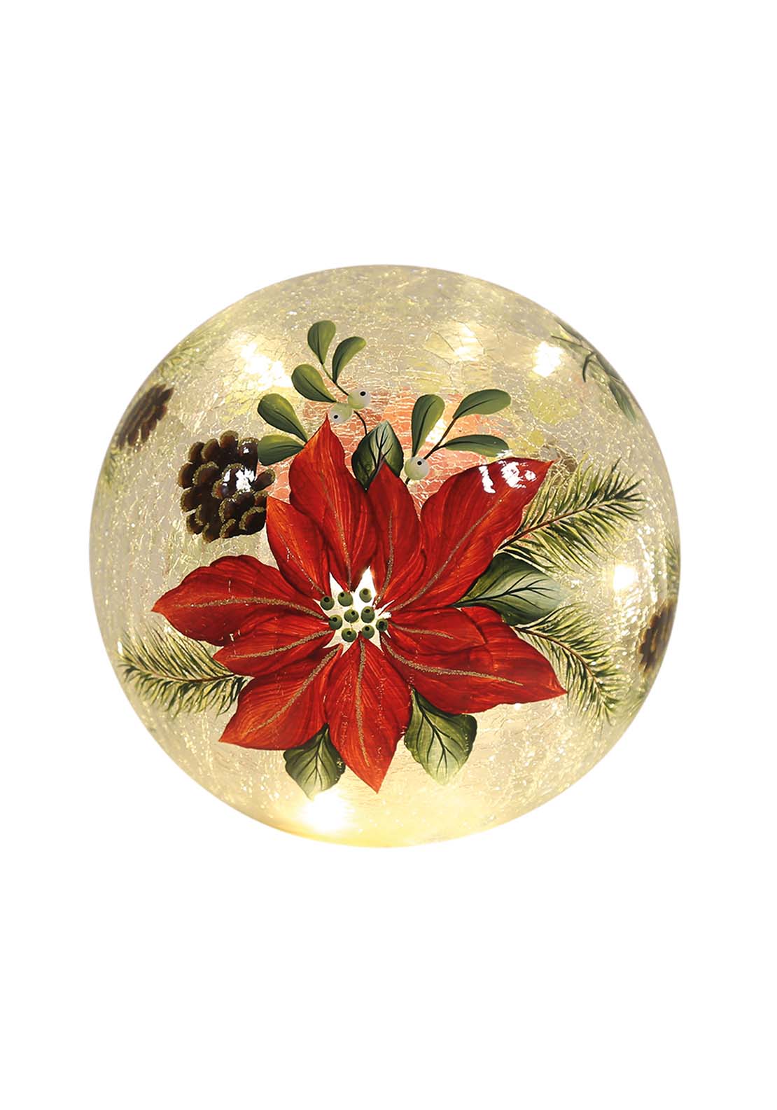 The Home Christmas LED Ball Poinsettia 1 Shaws Department Stores