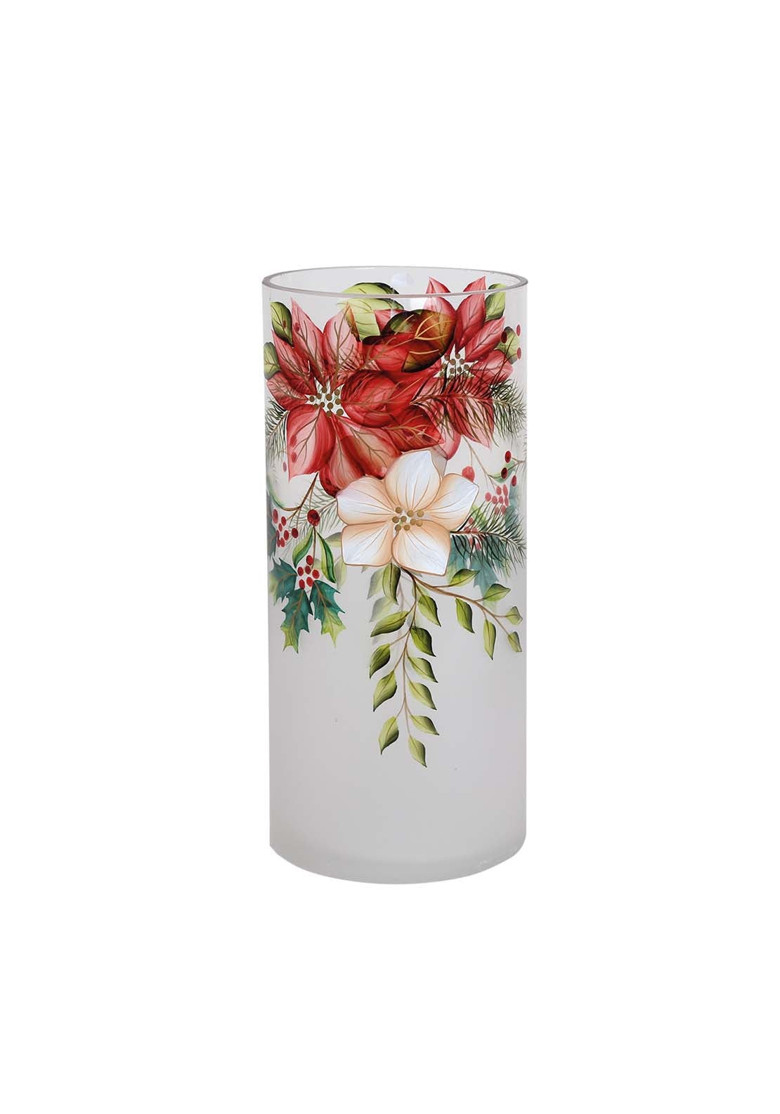 The Home Christmas Poinsettia Candle Holder 1 Shaws Department Stores