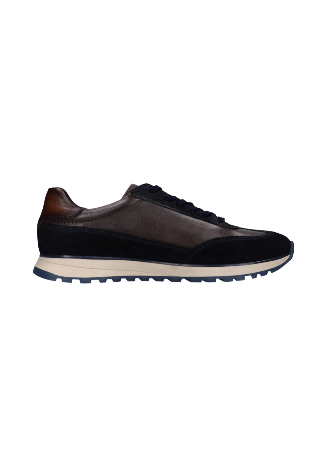 Timon Leather Sneaker - Dark Blue/grey