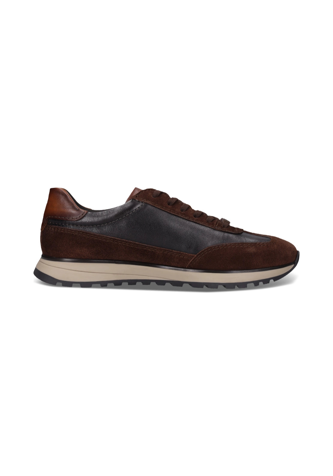 Timon Leather Sneaker - Dark Brown/dark Grey