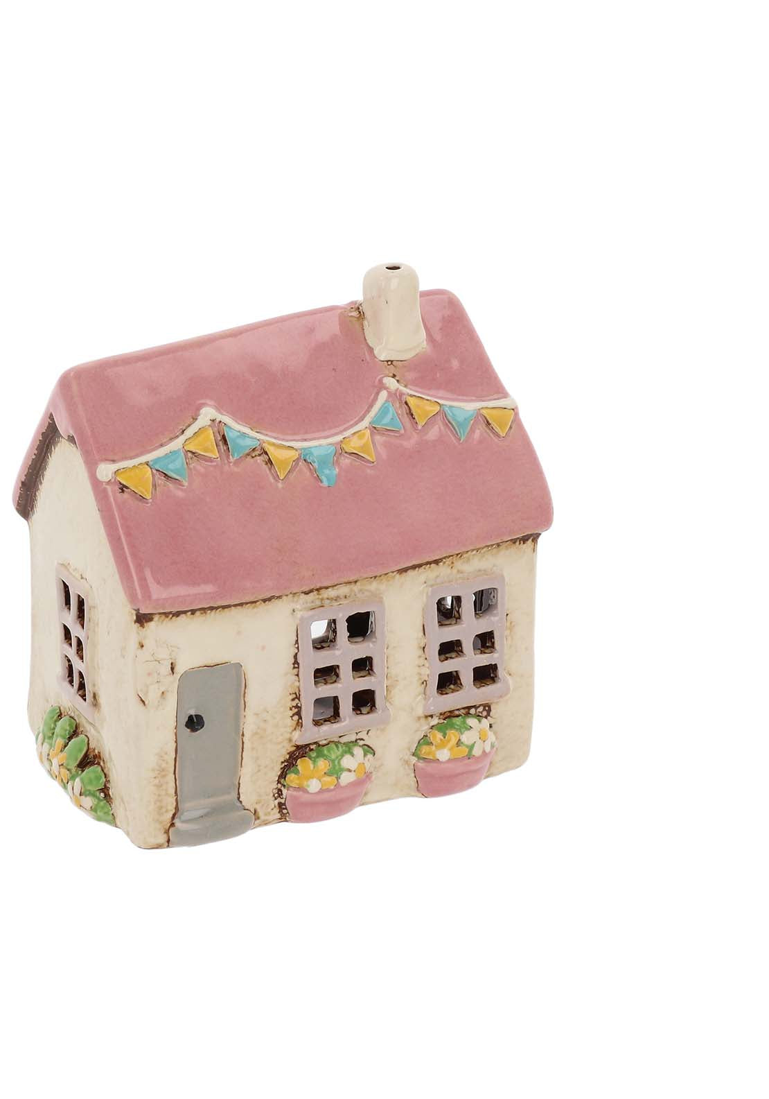 The Home Collection Village Pottery Garden Flags House Cream Tealight 1 Shaws Department Stores