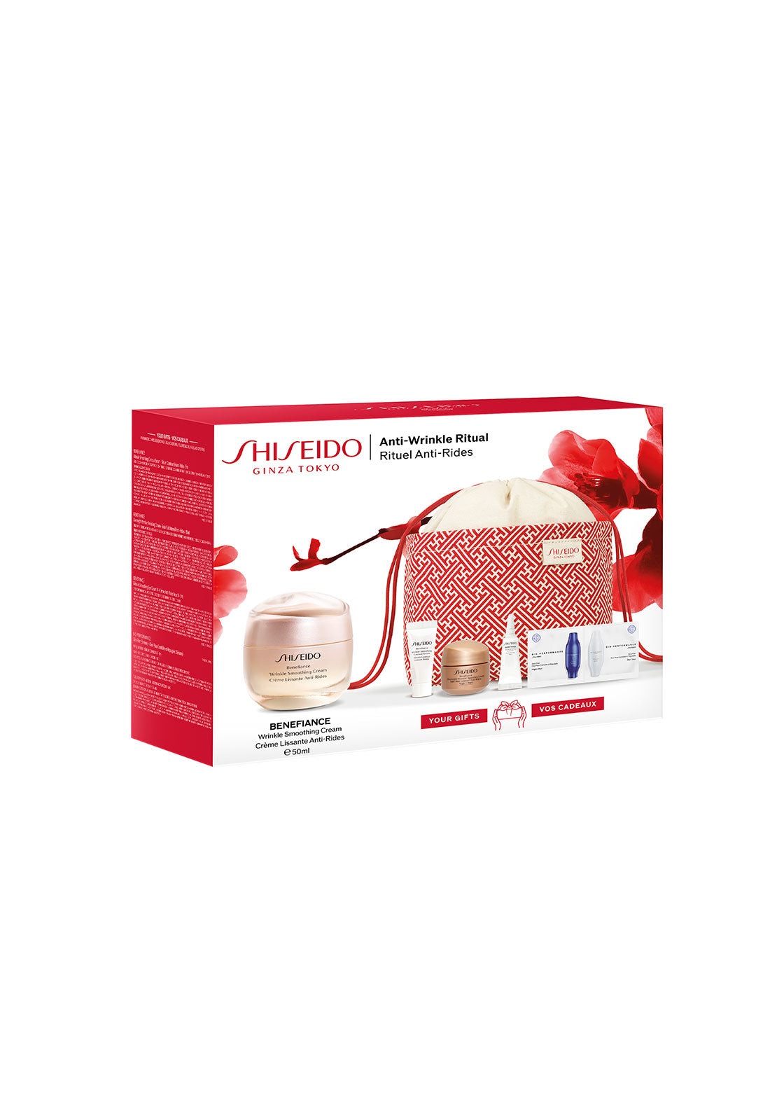 Shiseido Benefiance Wrinkle Smoothing Cream Pouch Set 1 Shaws Department Stores