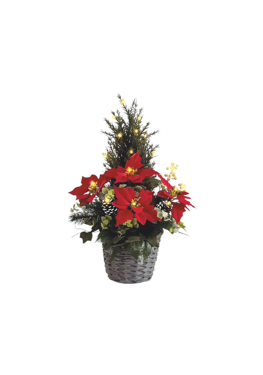 LED Light Up Floral Poinsettia - Multi