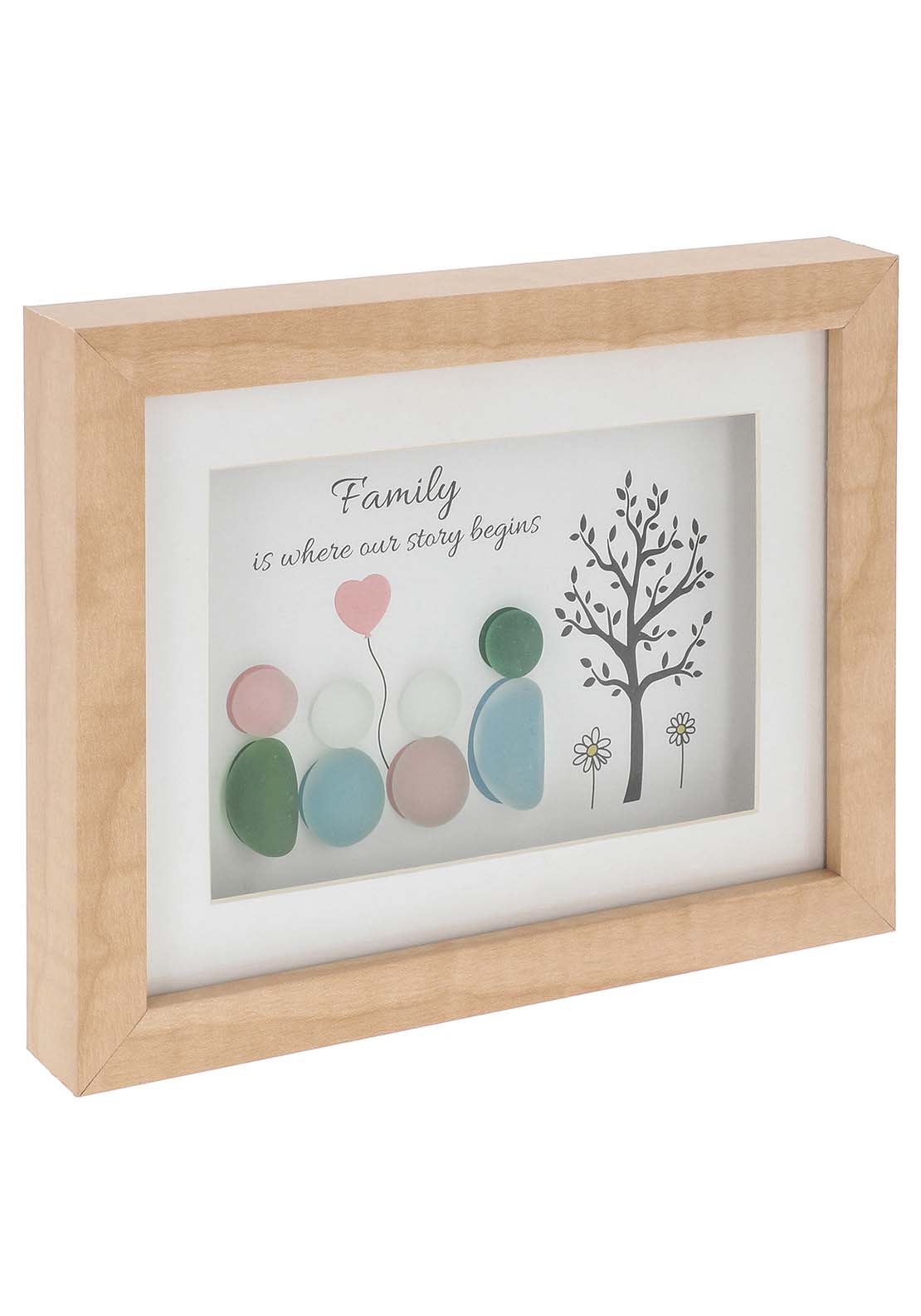 The Home Collection Pebble Glass Landscape Plaque Family 1 Shaws Department Stores
