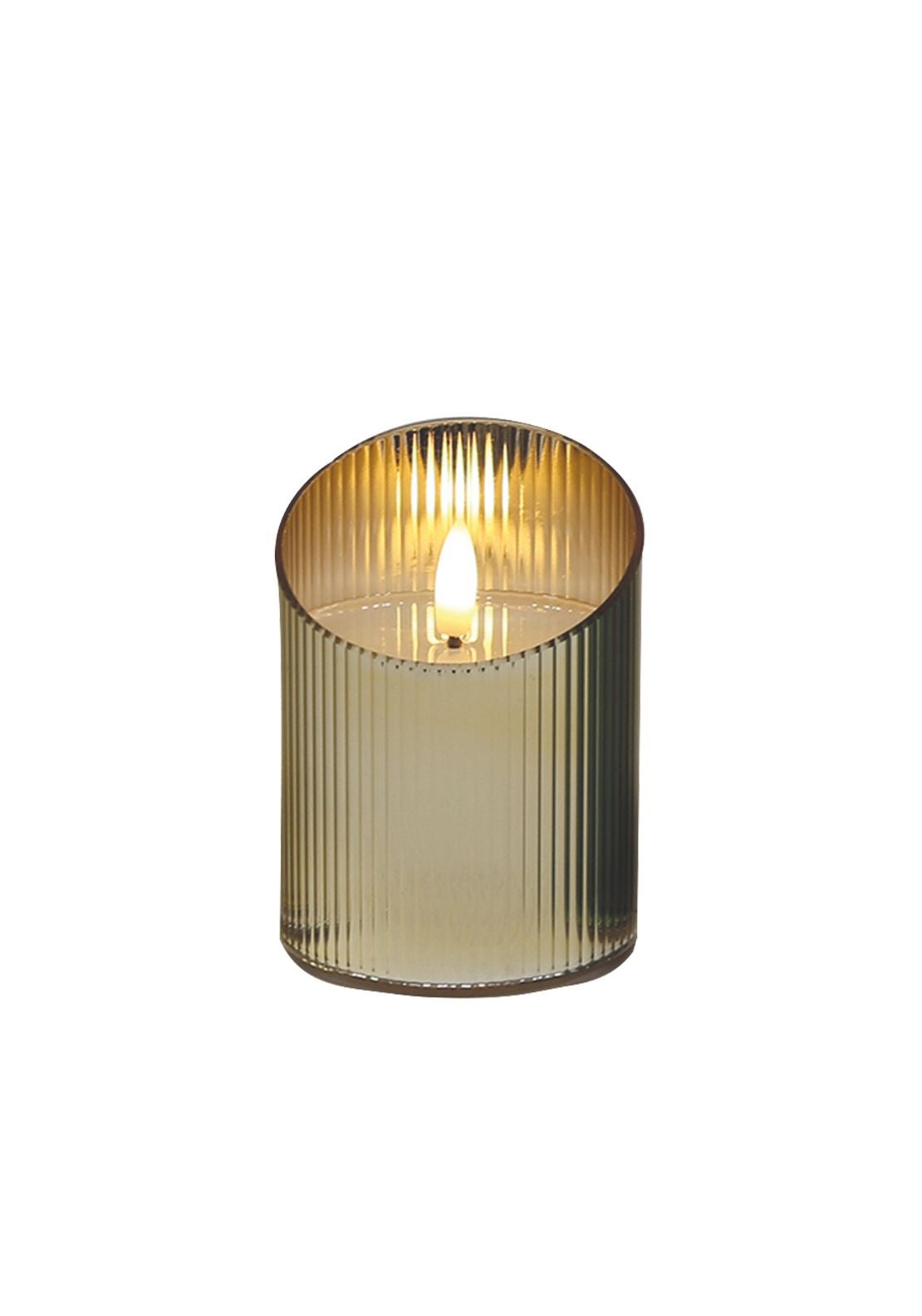LED Light Up Candle 10cm - Gold