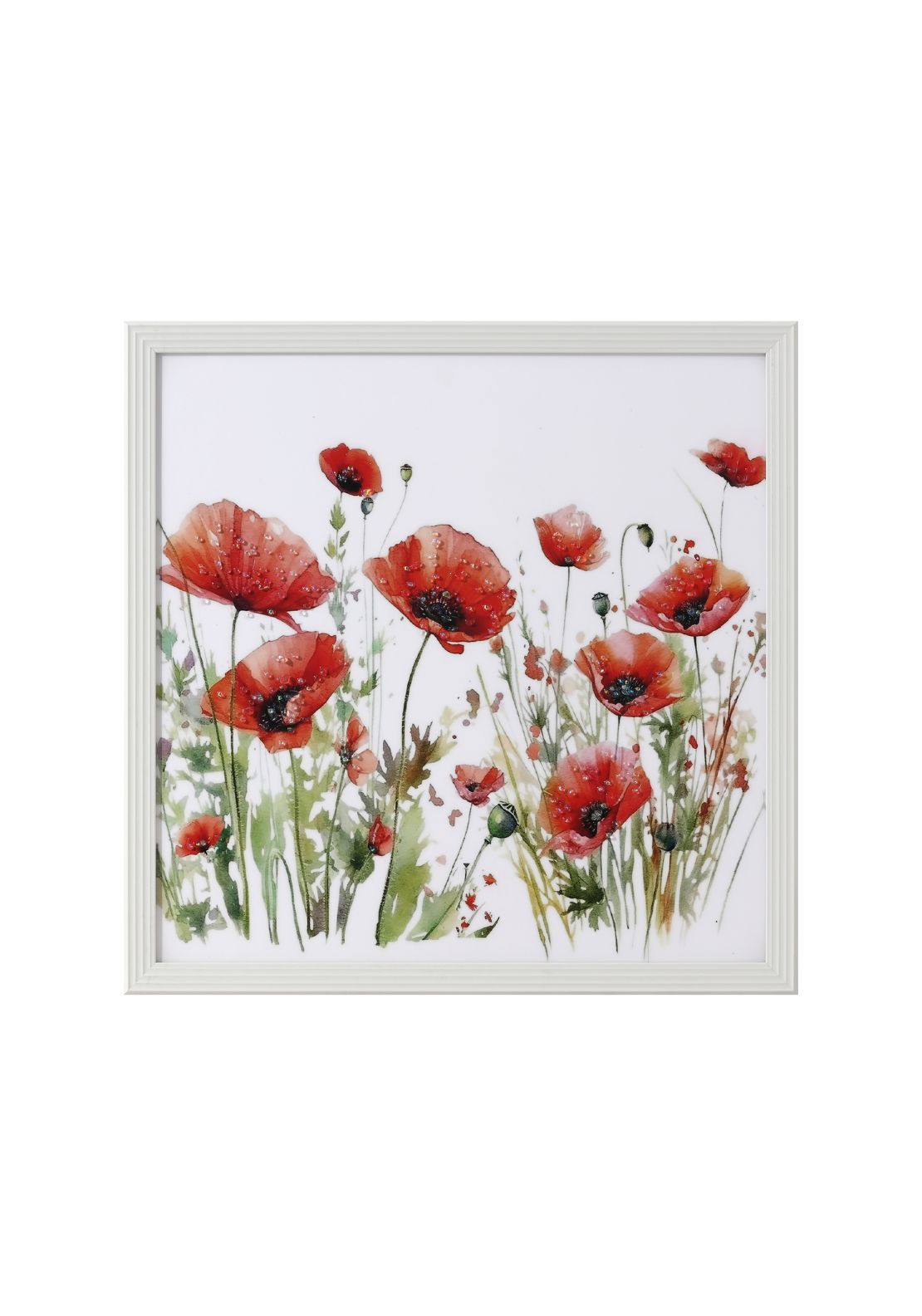 Red Poppy Crystal Picture - Poppy Print
