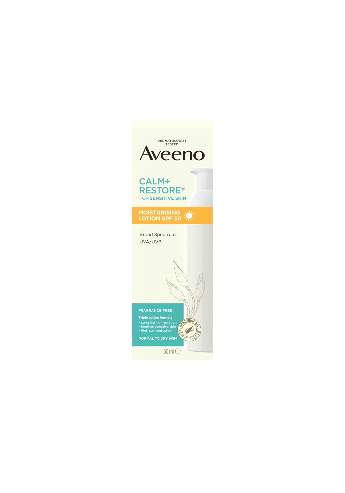 Aveeno Face Calm+Restore Moisturising Lotion SPF 50 50ml - Multi 1 Shaws Department Stores
