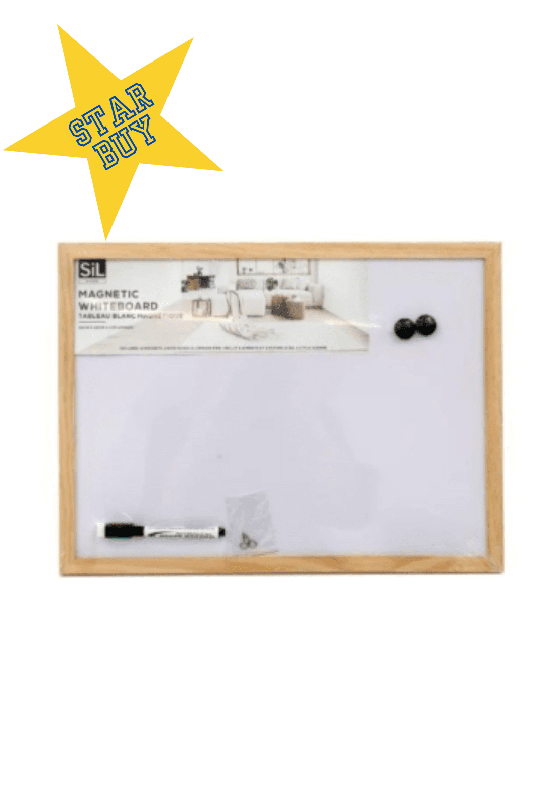 The Home Collection Magnetic White Board - White 1 Shaws Department Stores