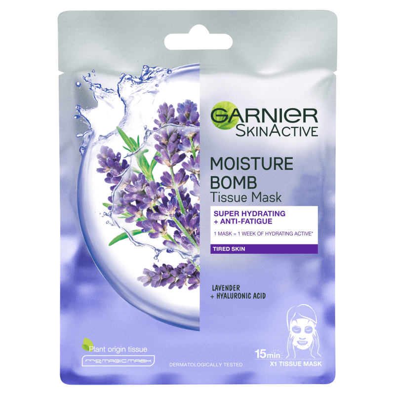 Garnier Moisture Bomb Lavender Hydrating Face Sheet Mask - 28g 1 Shaws Department Stores