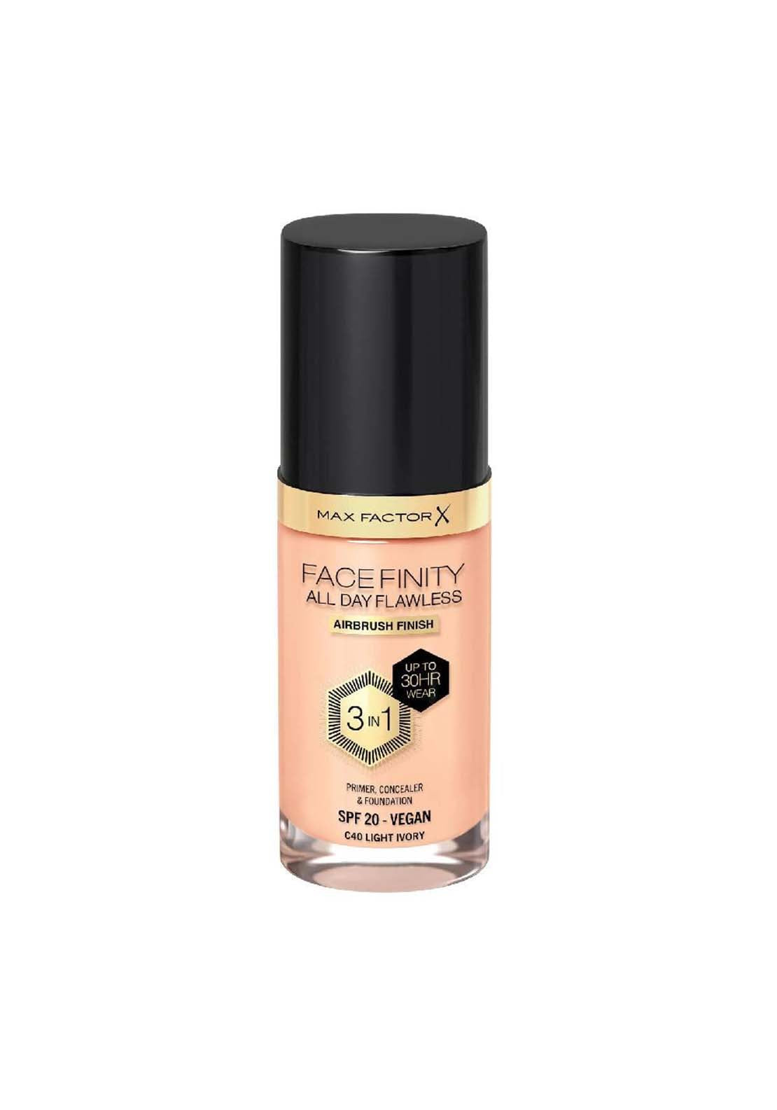 Max Factor All Day Flawless Foundation - C40: Light Ivory 1 Shaws Department Stores