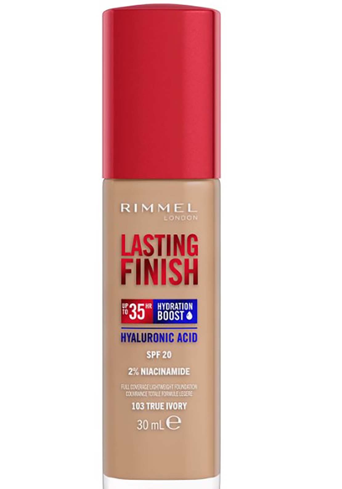 Rimmel Lasting Finish 35Hr Foundation 30ml - True Ivory 1 Shaws Department Stores