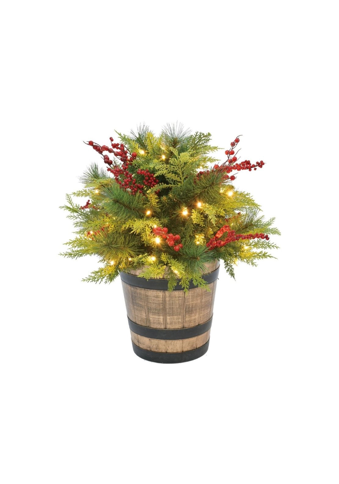 Pre Lit Potted Tree - Multi